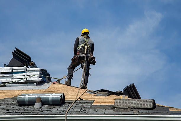 Professional Gutter Installation technician working in South Glastonbury, CT